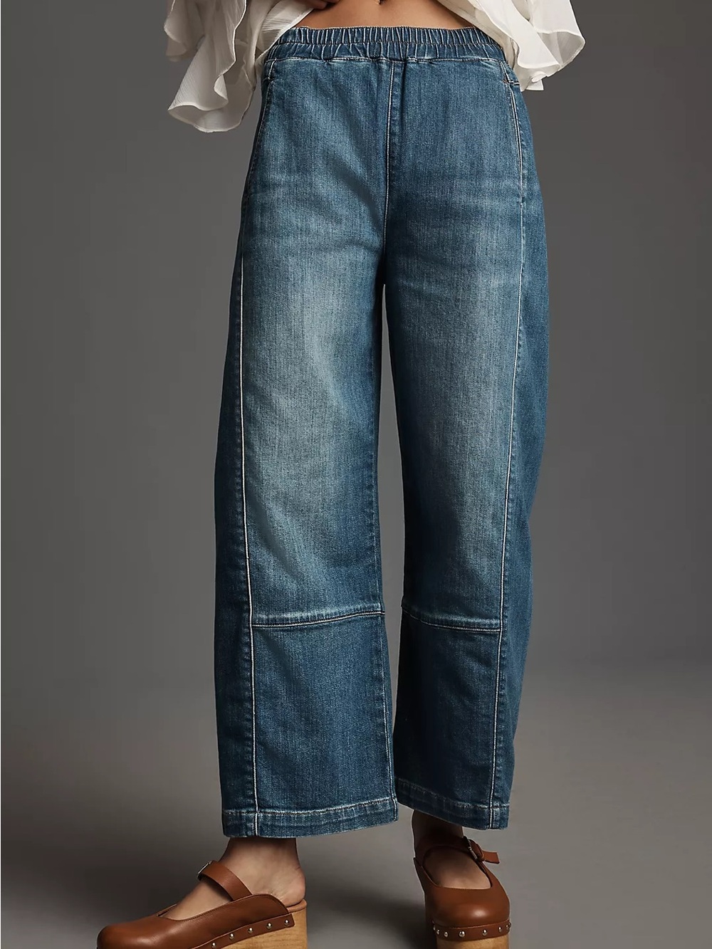 NWT Pilcro Izzie Relaxed Pull-On Barrel Jeans - Picture 2 of 4